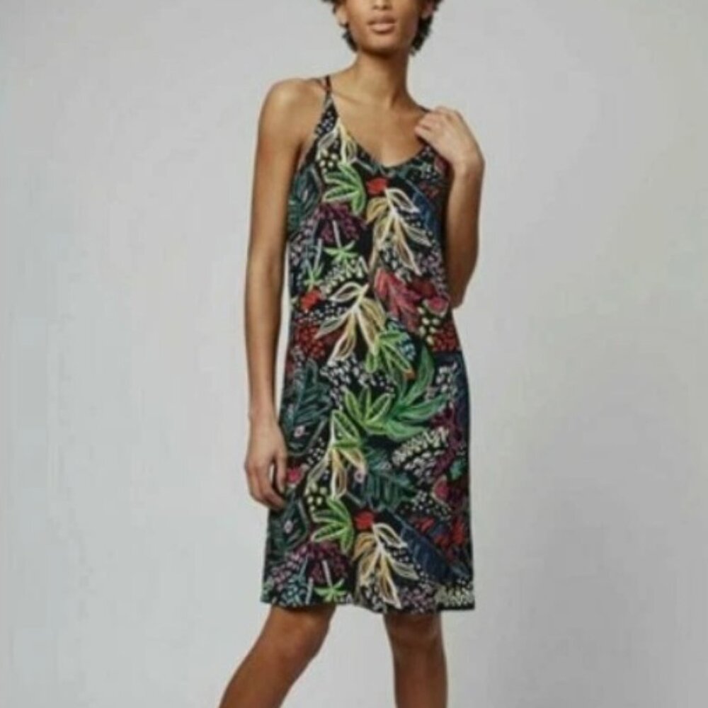 TOPSHOP Jungle Print Summer Vacation Slip Dress Beach Cover Up